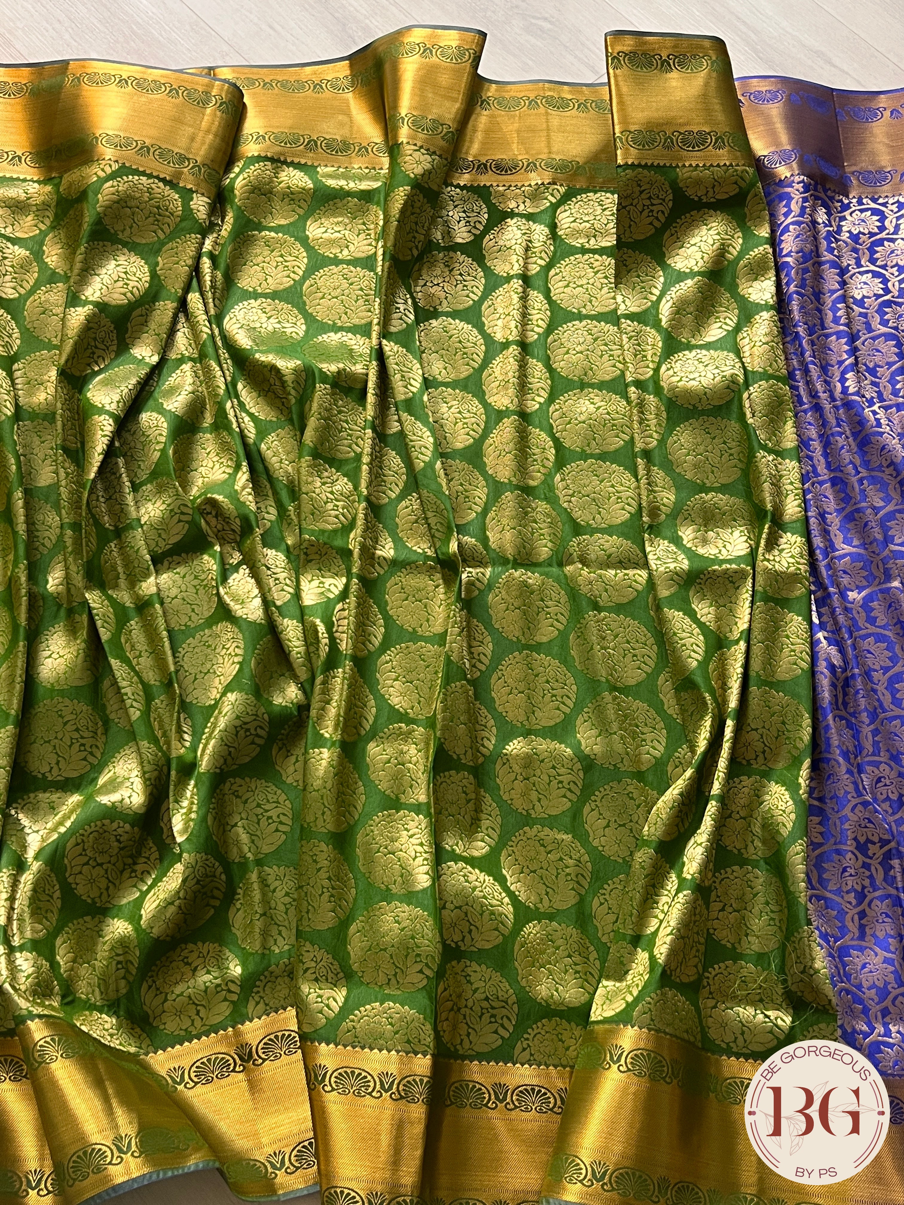 KANJEEVARAM FULL DESIGN ZARI SAREE GREEN SA-KAN-FUL-GR393