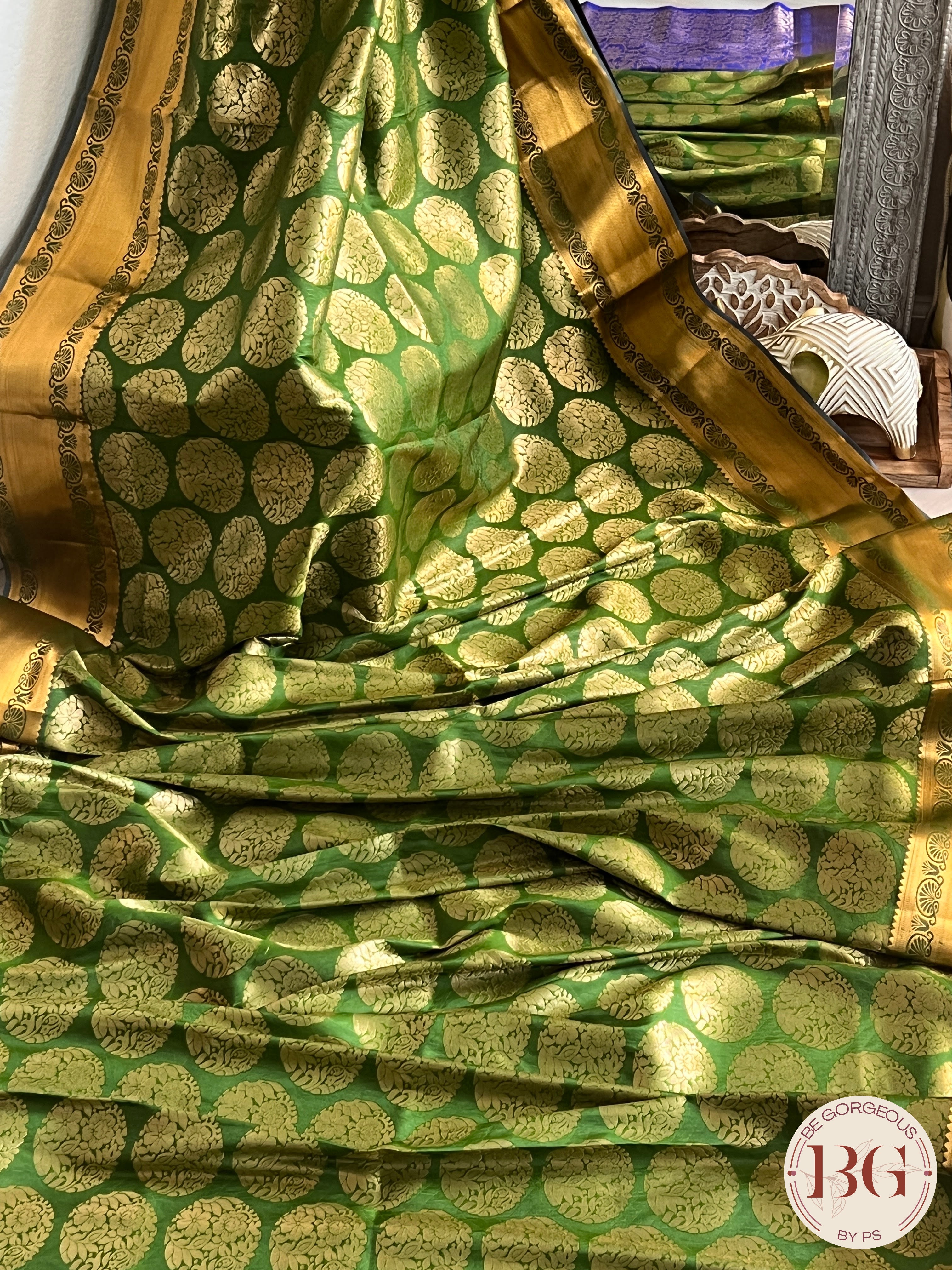 KANJEEVARAM FULL DESIGN ZARI SAREE GREEN SA-KAN-FUL-GR393