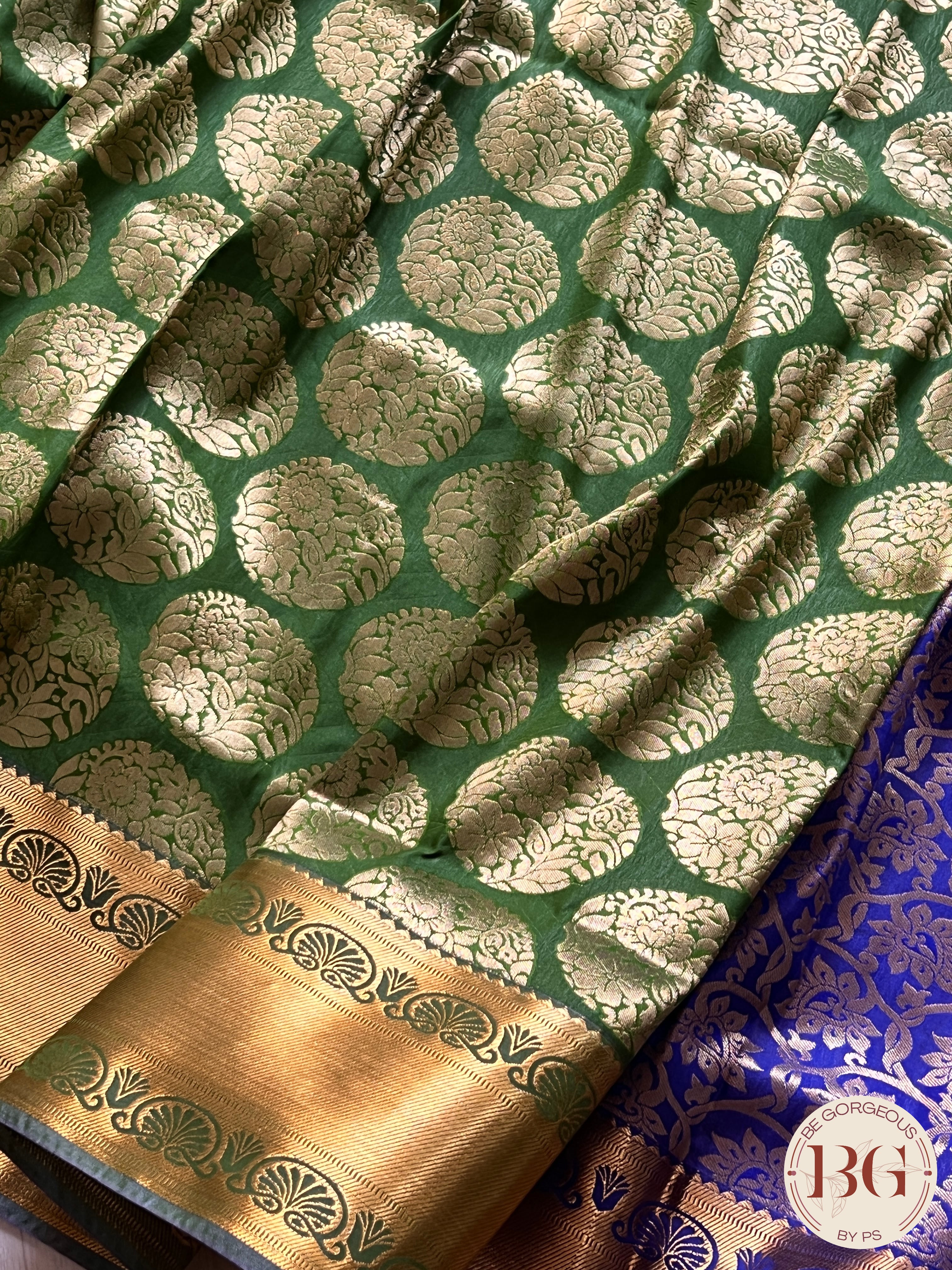 KANJEEVARAM FULL DESIGN ZARI SAREE GREEN SA-KAN-FUL-GR393
