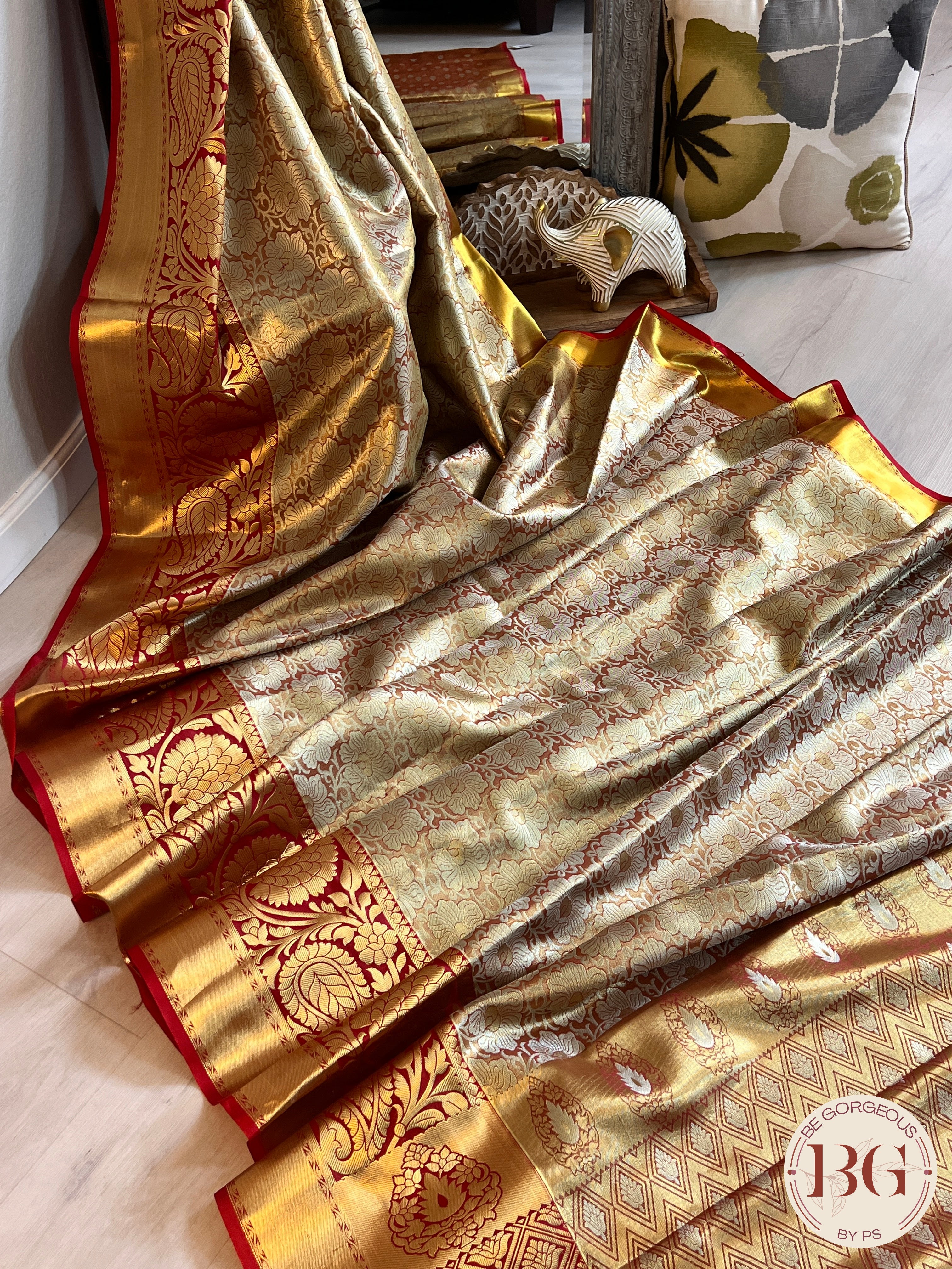 KANJEEVARAM TISSUE SAREE GOLDEN SA-KAN-TIS-GO397