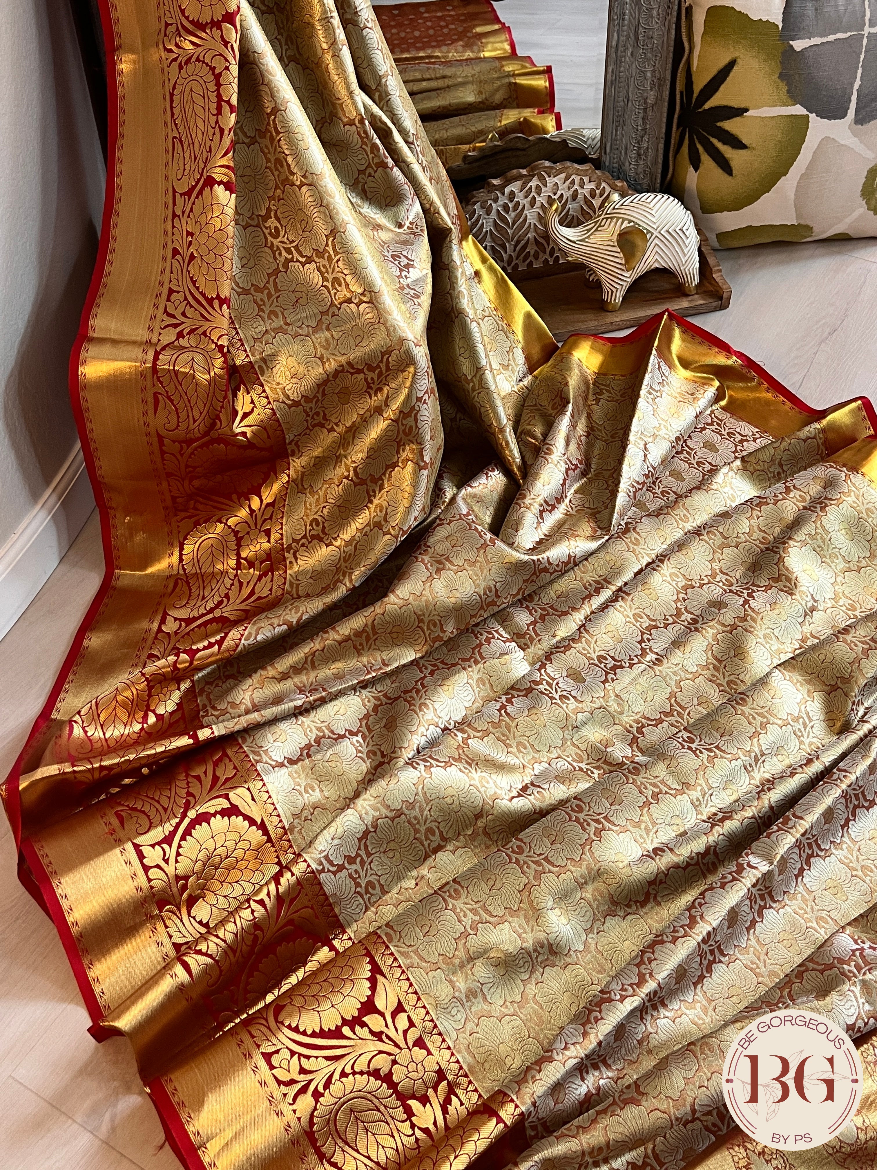KANJEEVARAM TISSUE SAREE GOLDEN SA-KAN-TIS-GO397