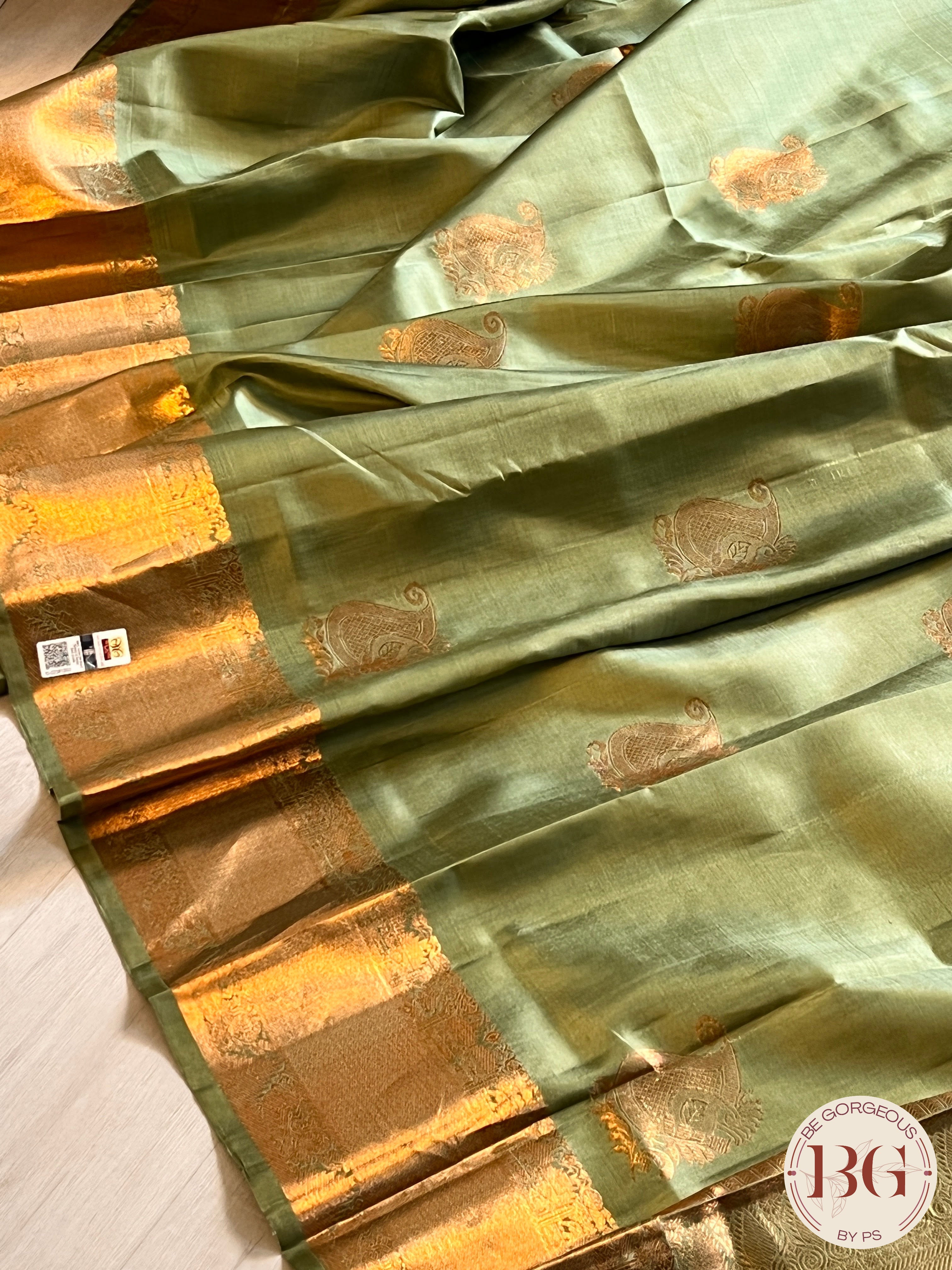KANJEEVARAM PALLU JOINT COPPER GREEN SA-KAN-PAL-GR400