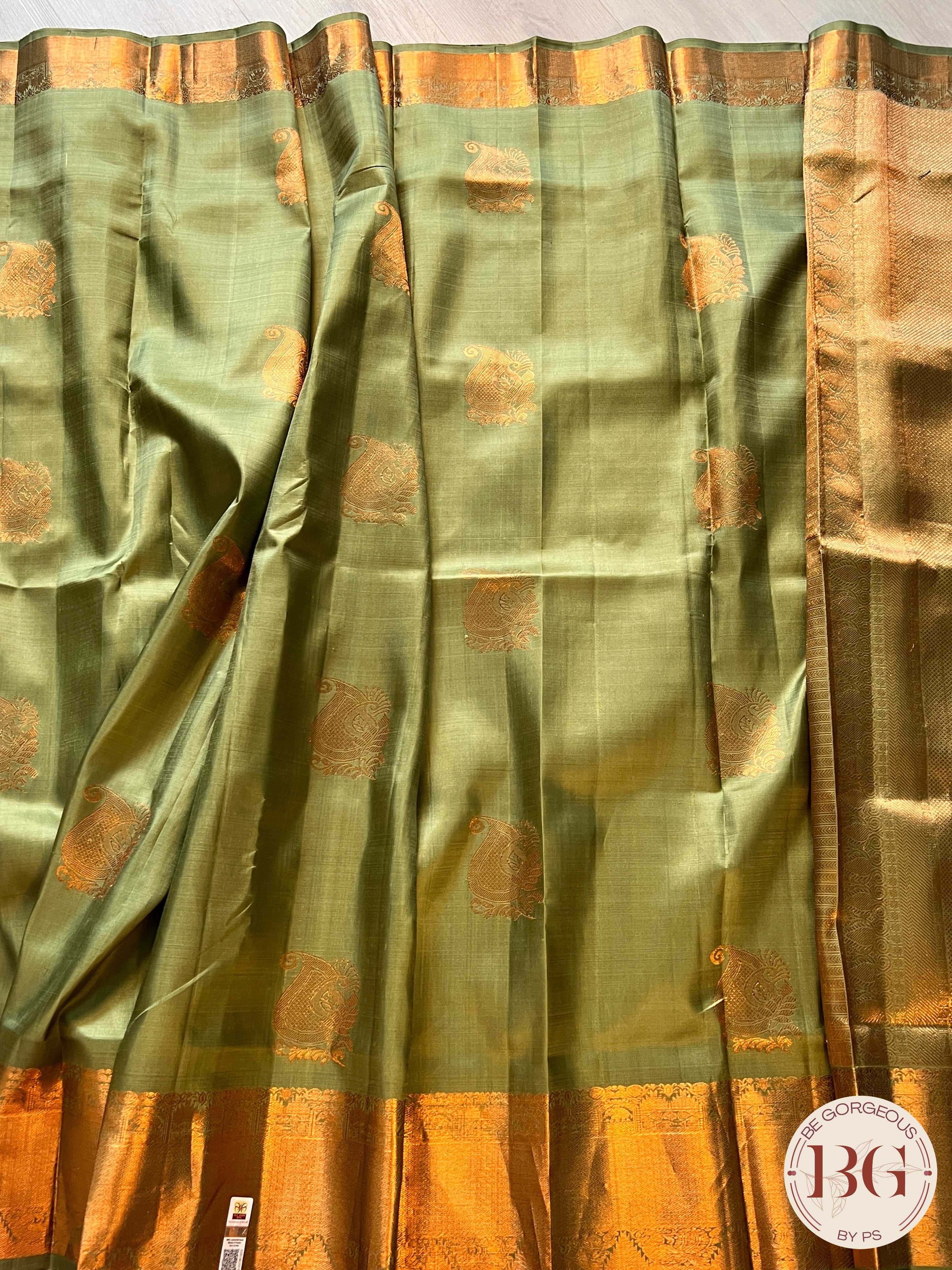 KANJEEVARAM PALLU JOINT COPPER GREEN SA-KAN-PAL-GR400