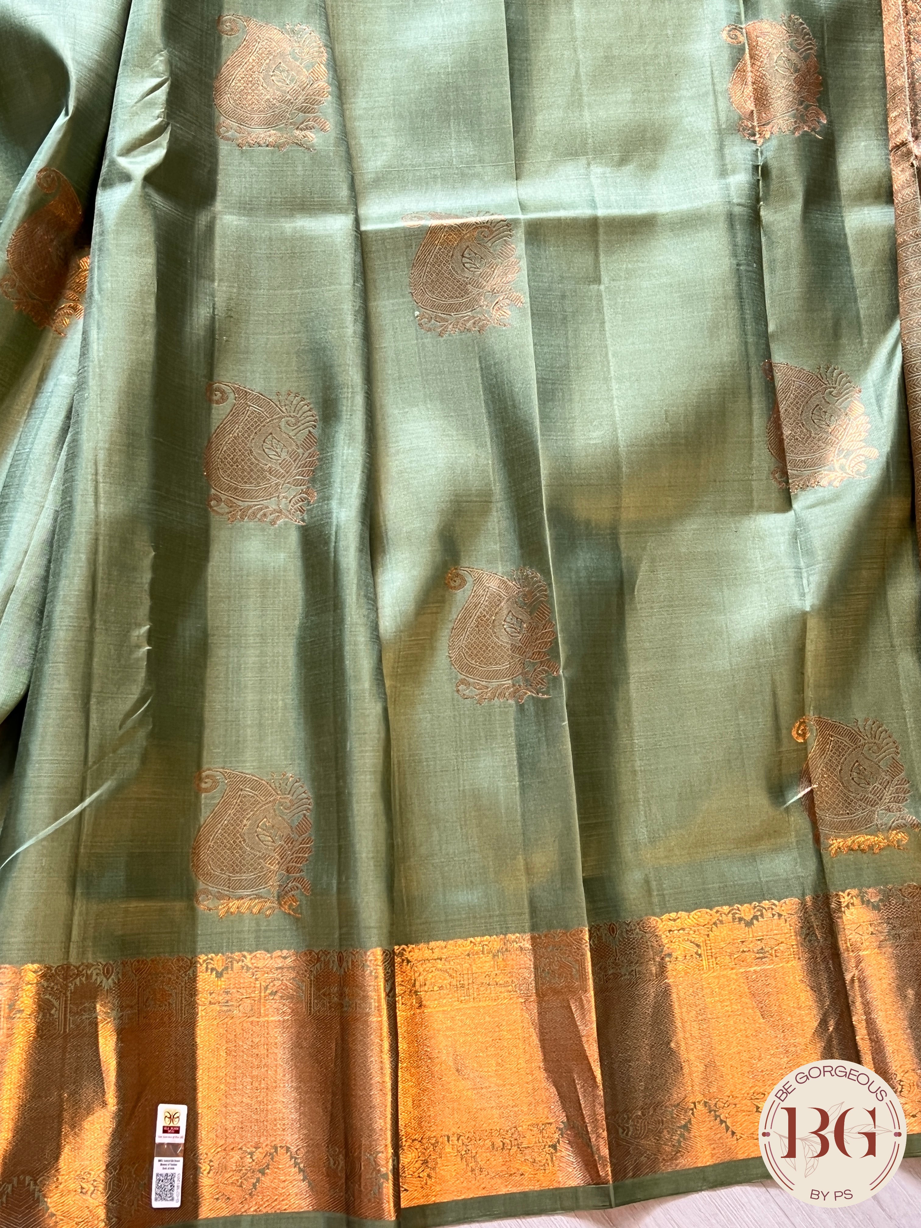 KANJEEVARAM PALLU JOINT COPPER GREEN SA-KAN-PAL-GR400