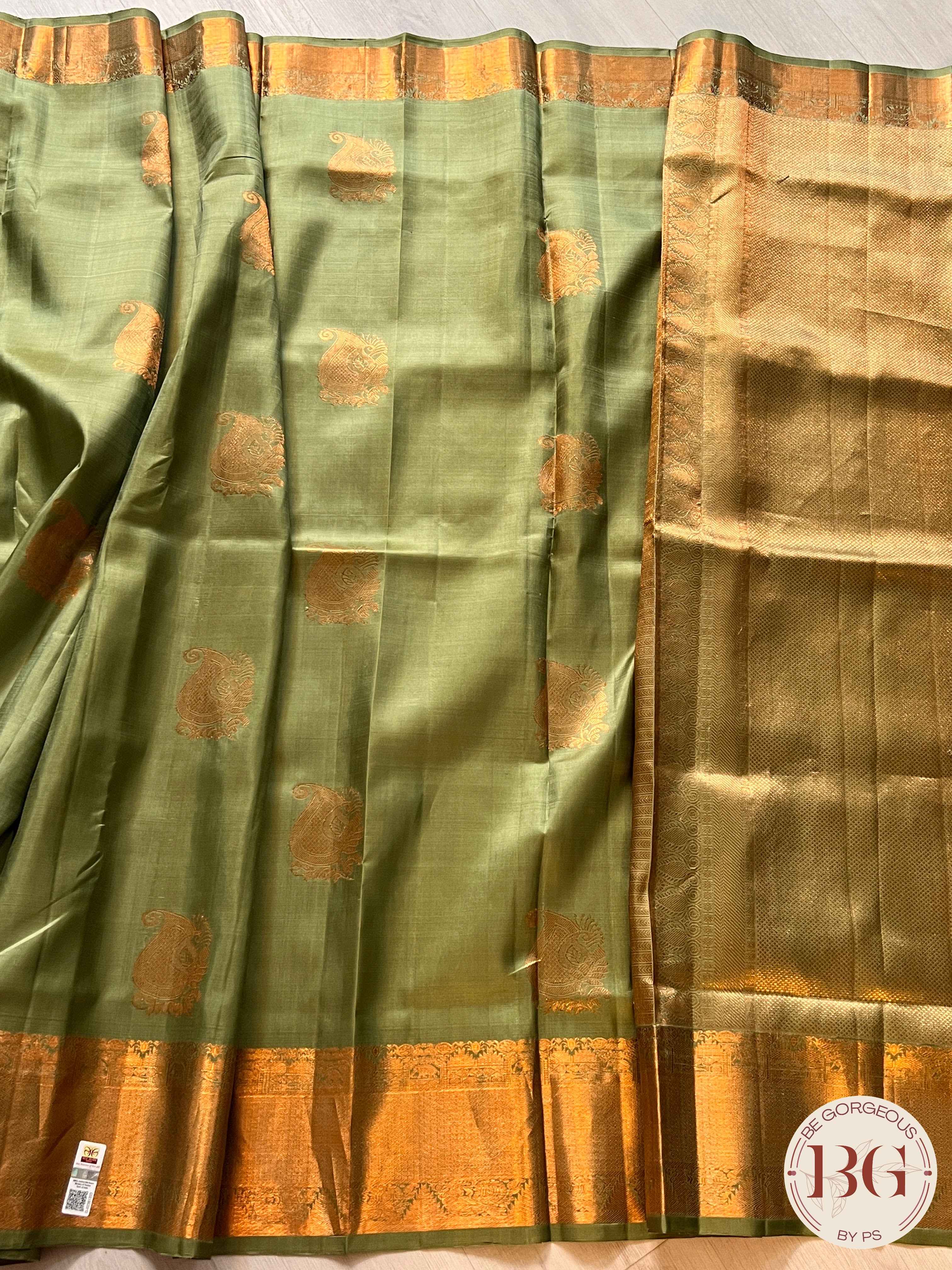 KANJEEVARAM PALLU JOINT COPPER GREEN SA-KAN-PAL-GR400