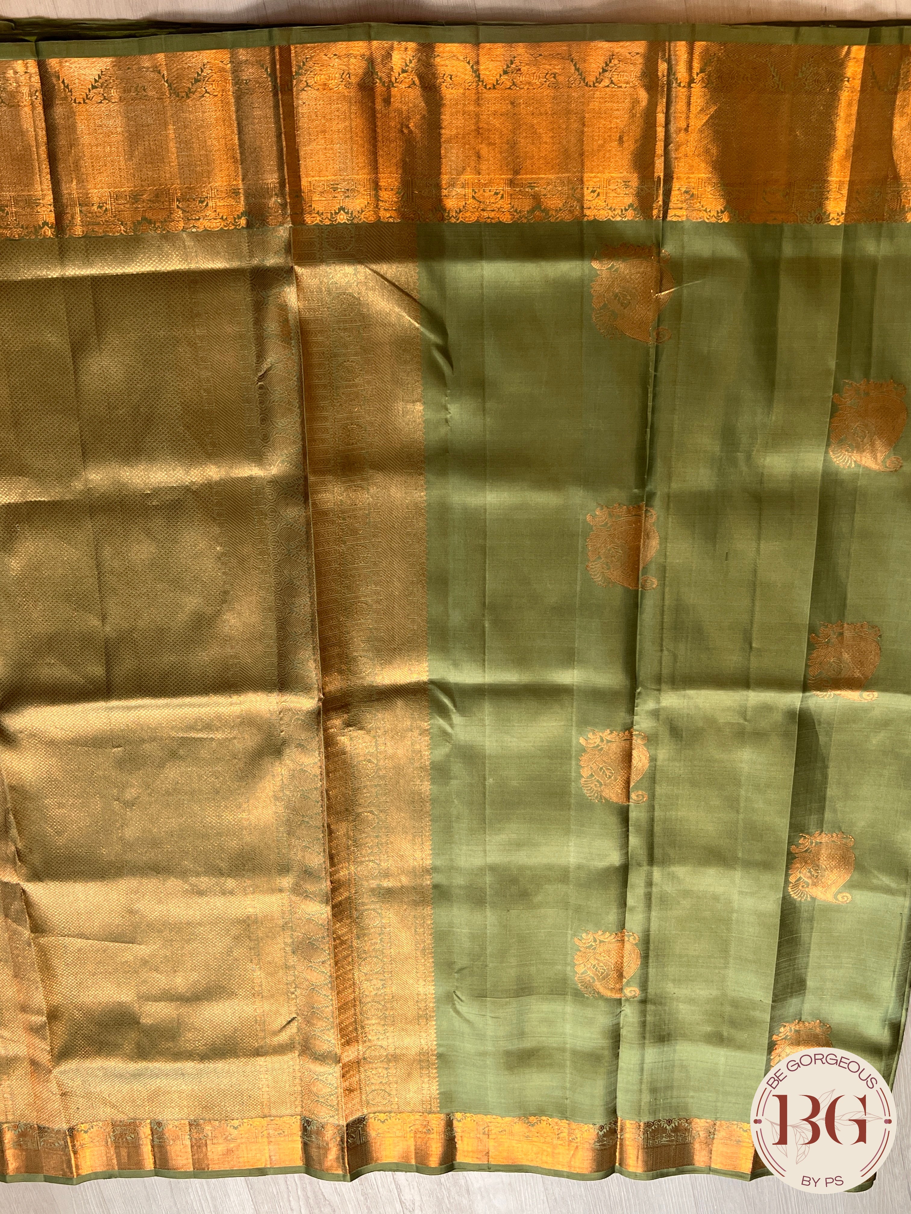 KANJEEVARAM PALLU JOINT COPPER GREEN SA-KAN-PAL-GR400