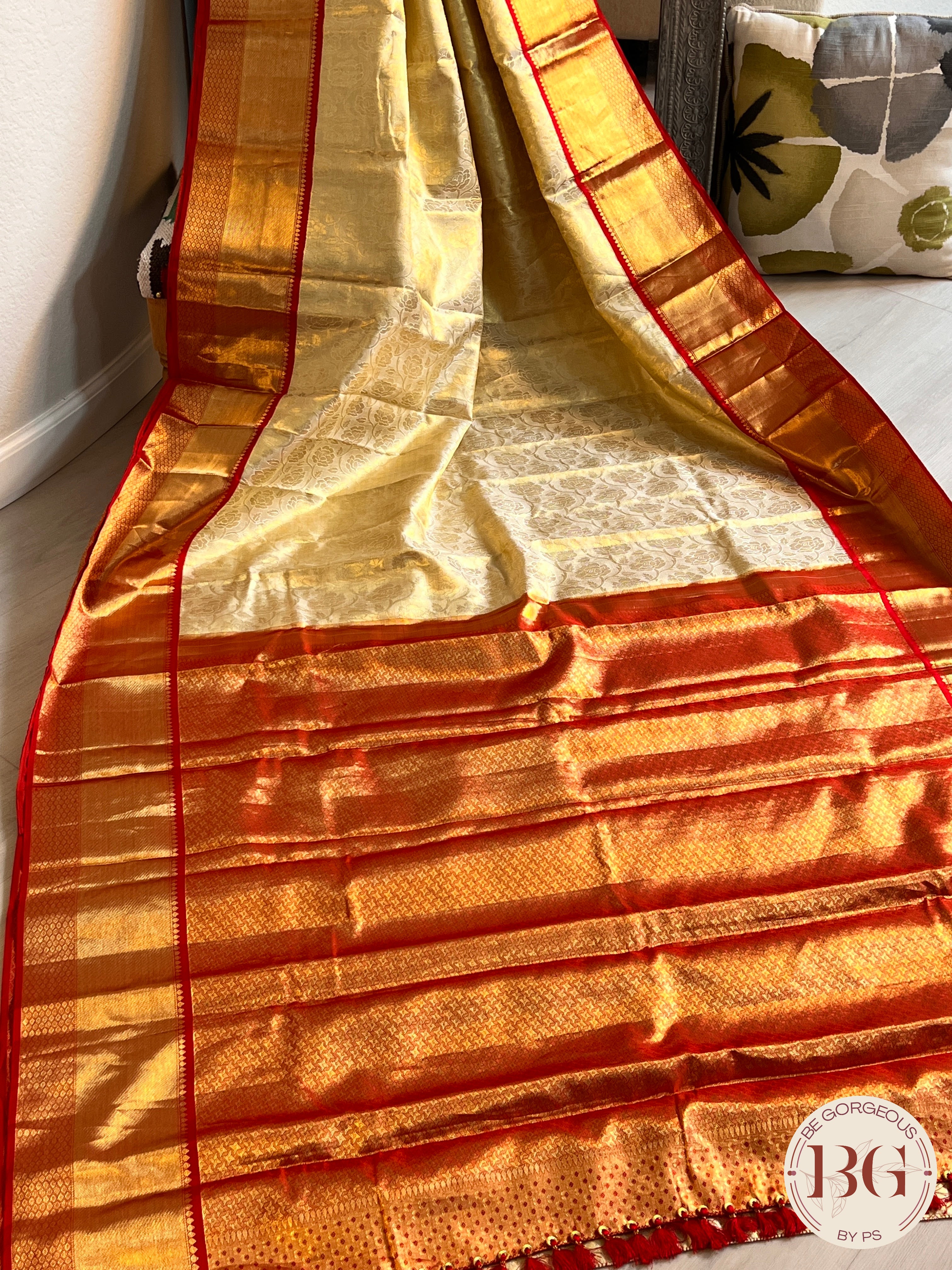 KANJEEVARAM PURE SILK KANJEEVARAM WHITE RED SA-KAN-PUR-WH416