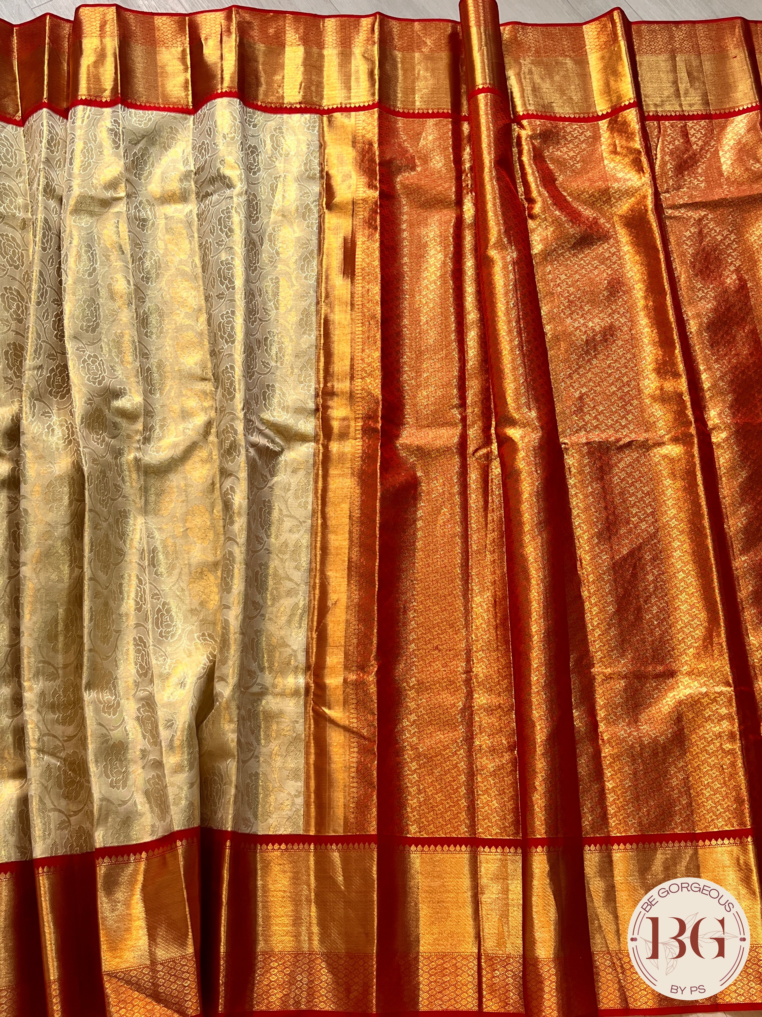 KANJEEVARAM PURE SILK KANJEEVARAM WHITE RED SA-KAN-PUR-WH416