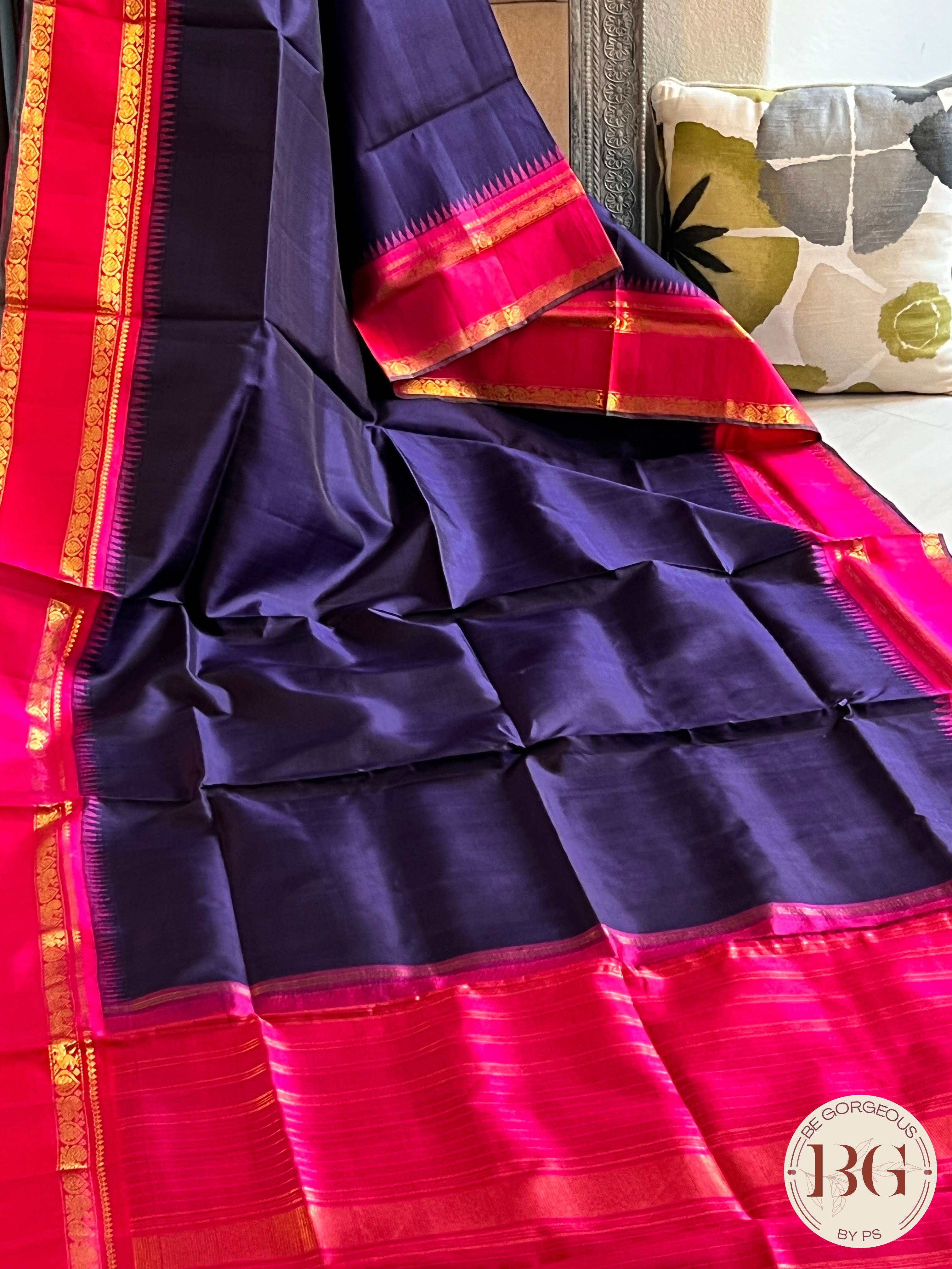 KANJEEVARAM PURE SILK KORWAI KANJEEVARAM BLUE PINK SA-KAN-PUR-BL410