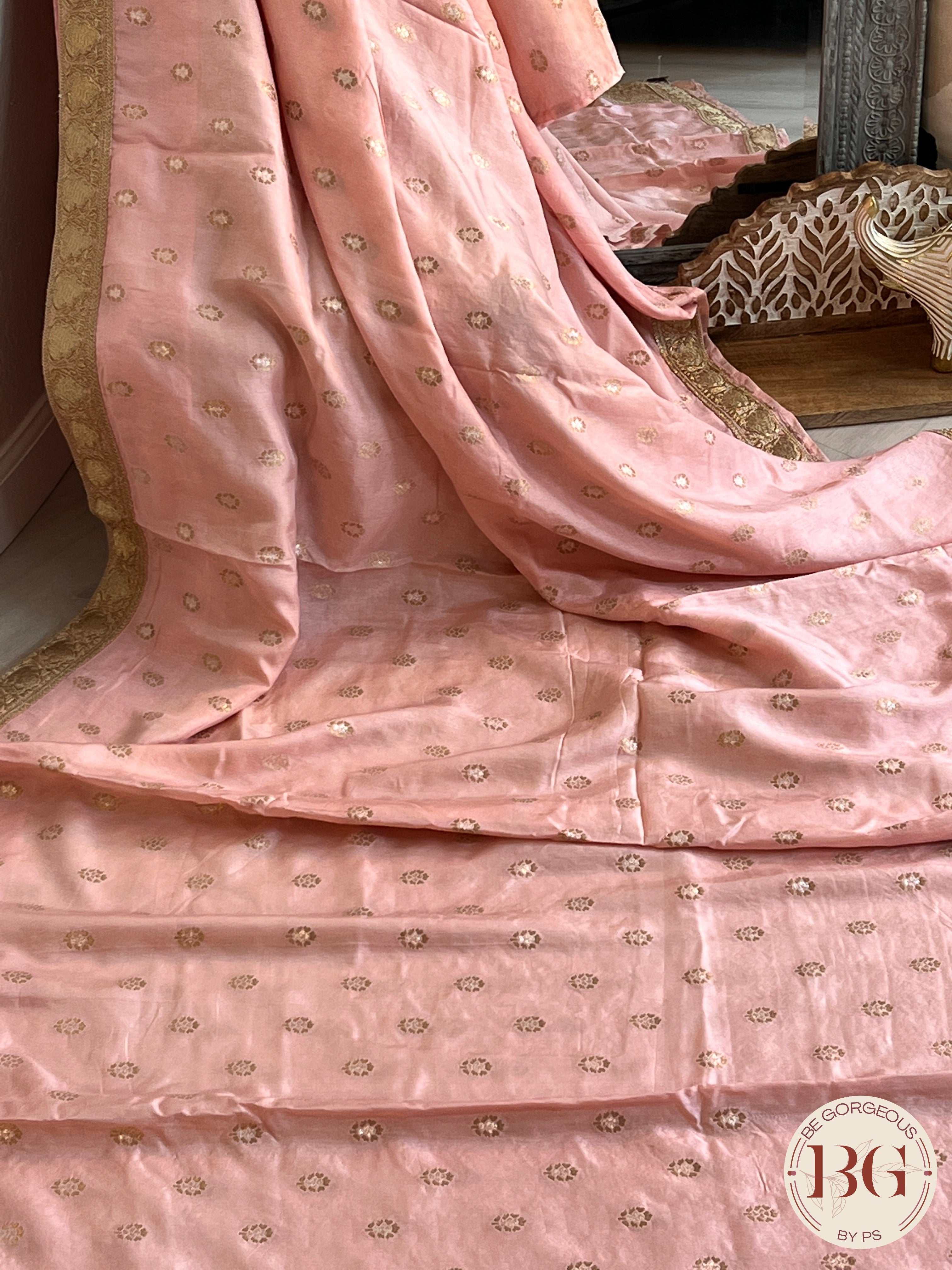MUNGA SILK EMBROIDERY PINK SA-MUN-EMB-PI425