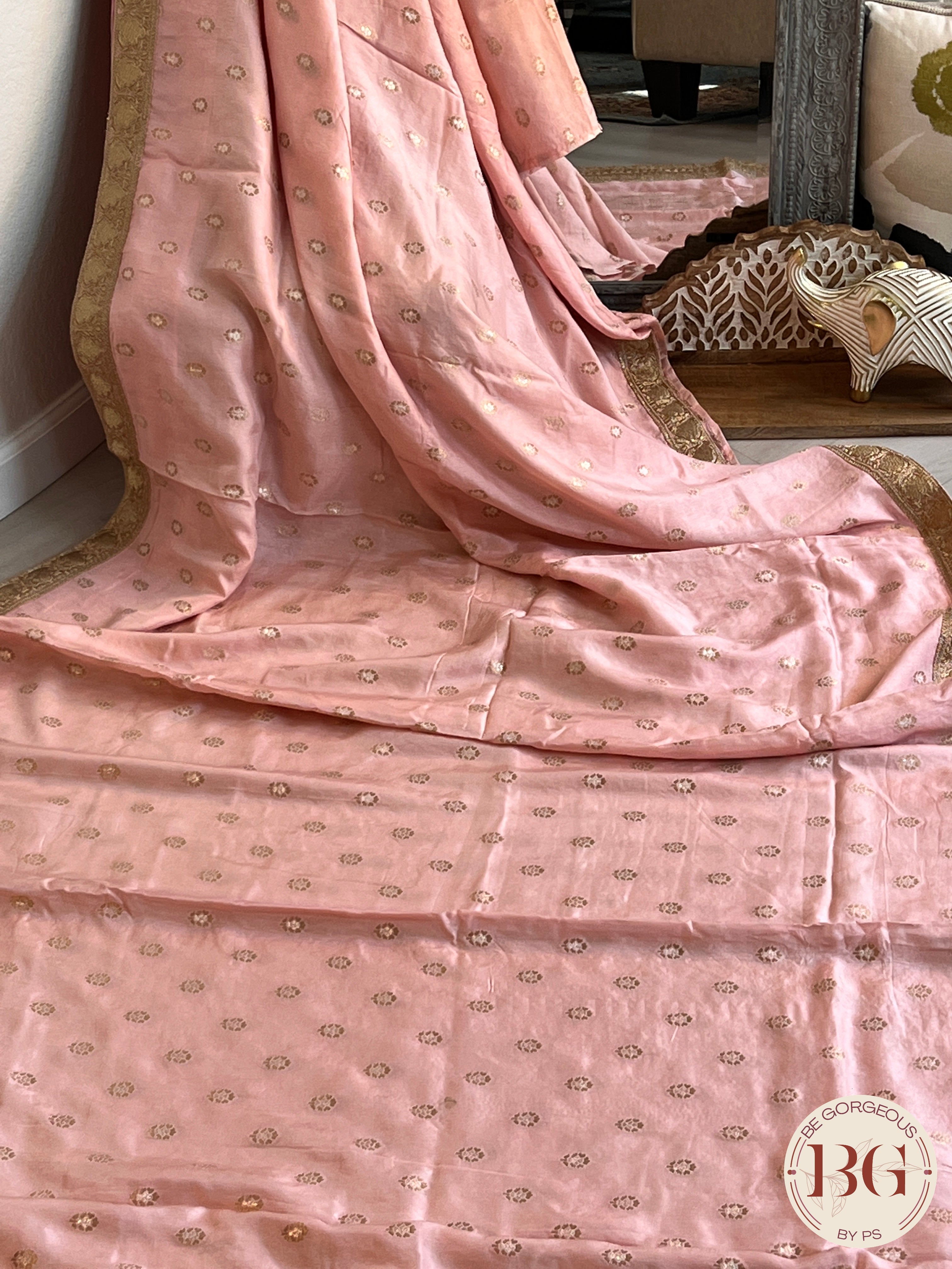 MUNGA SILK EMBROIDERY PINK SA-MUN-EMB-PI425