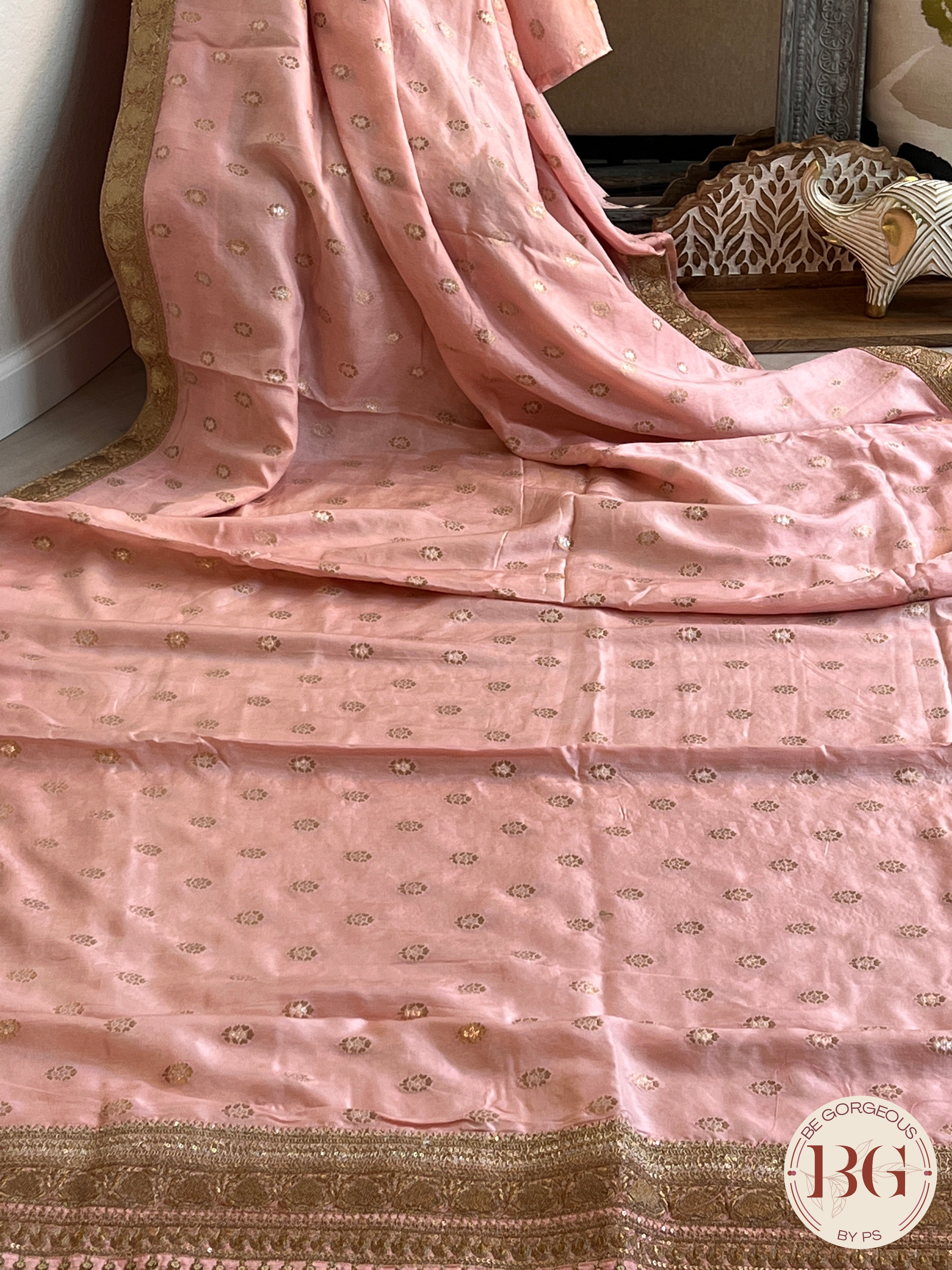 MUNGA SILK EMBROIDERY PINK SA-MUN-EMB-PI425