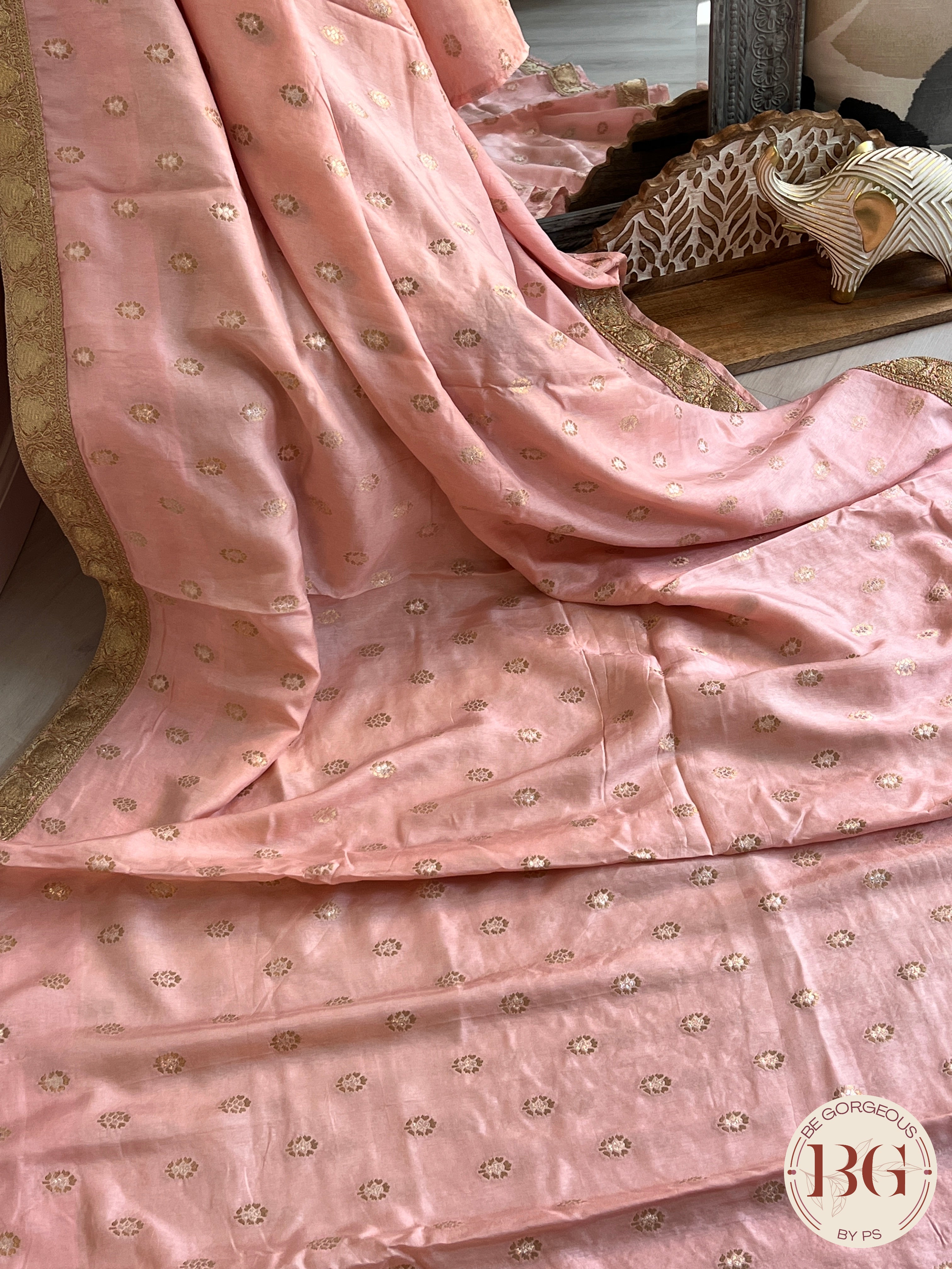 MUNGA SILK EMBROIDERY PINK SA-MUN-EMB-PI425