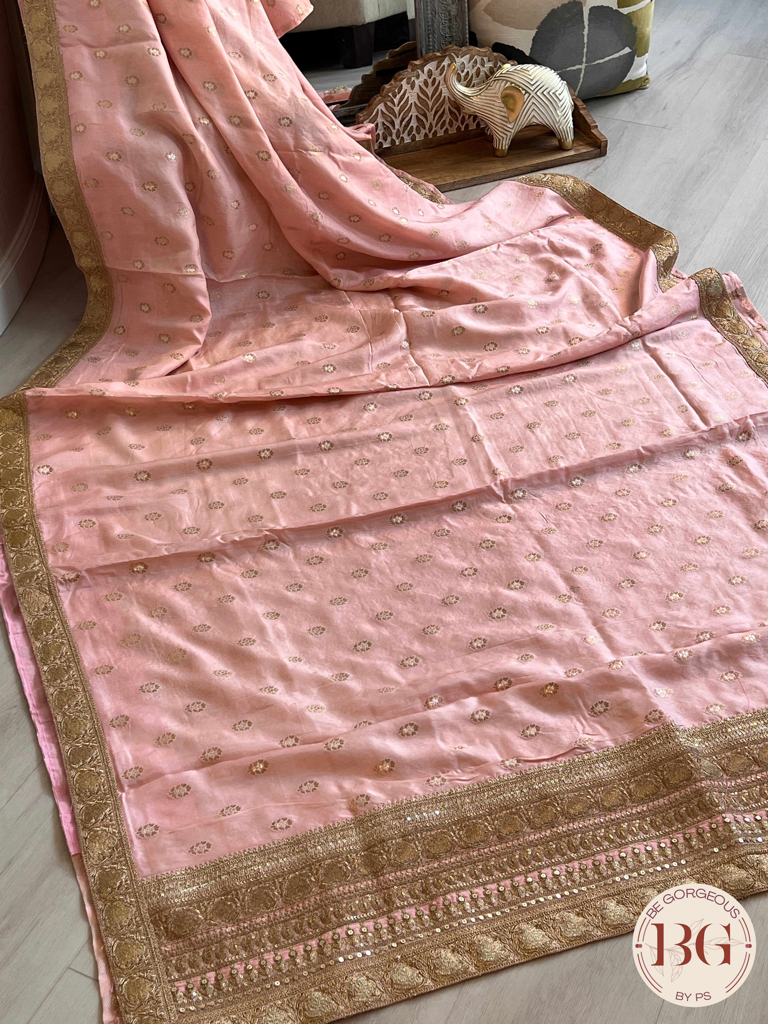 MUNGA SILK EMBROIDERY PINK SA-MUN-EMB-PI425