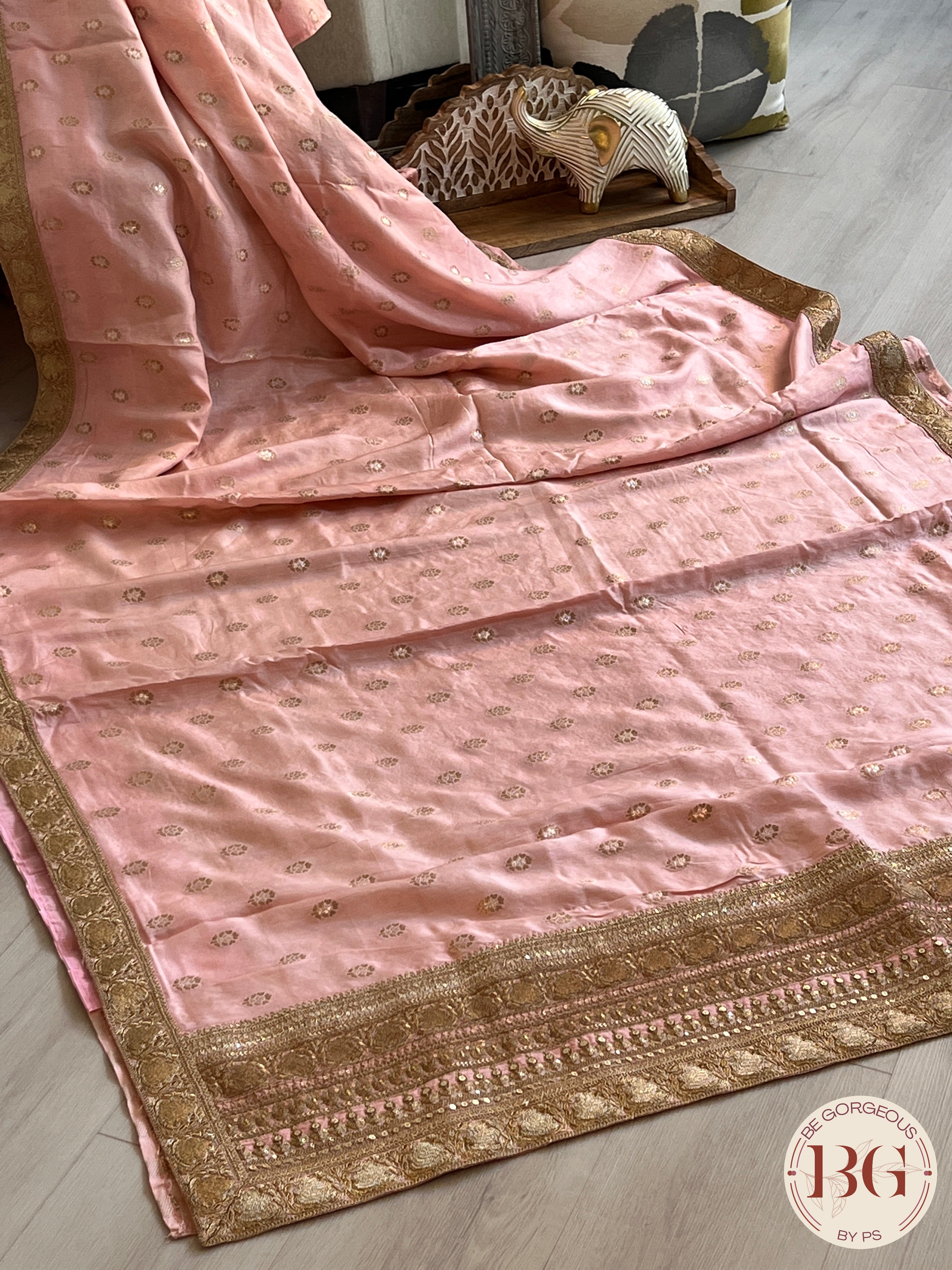 MUNGA SILK EMBROIDERY PINK SA-MUN-EMB-PI425