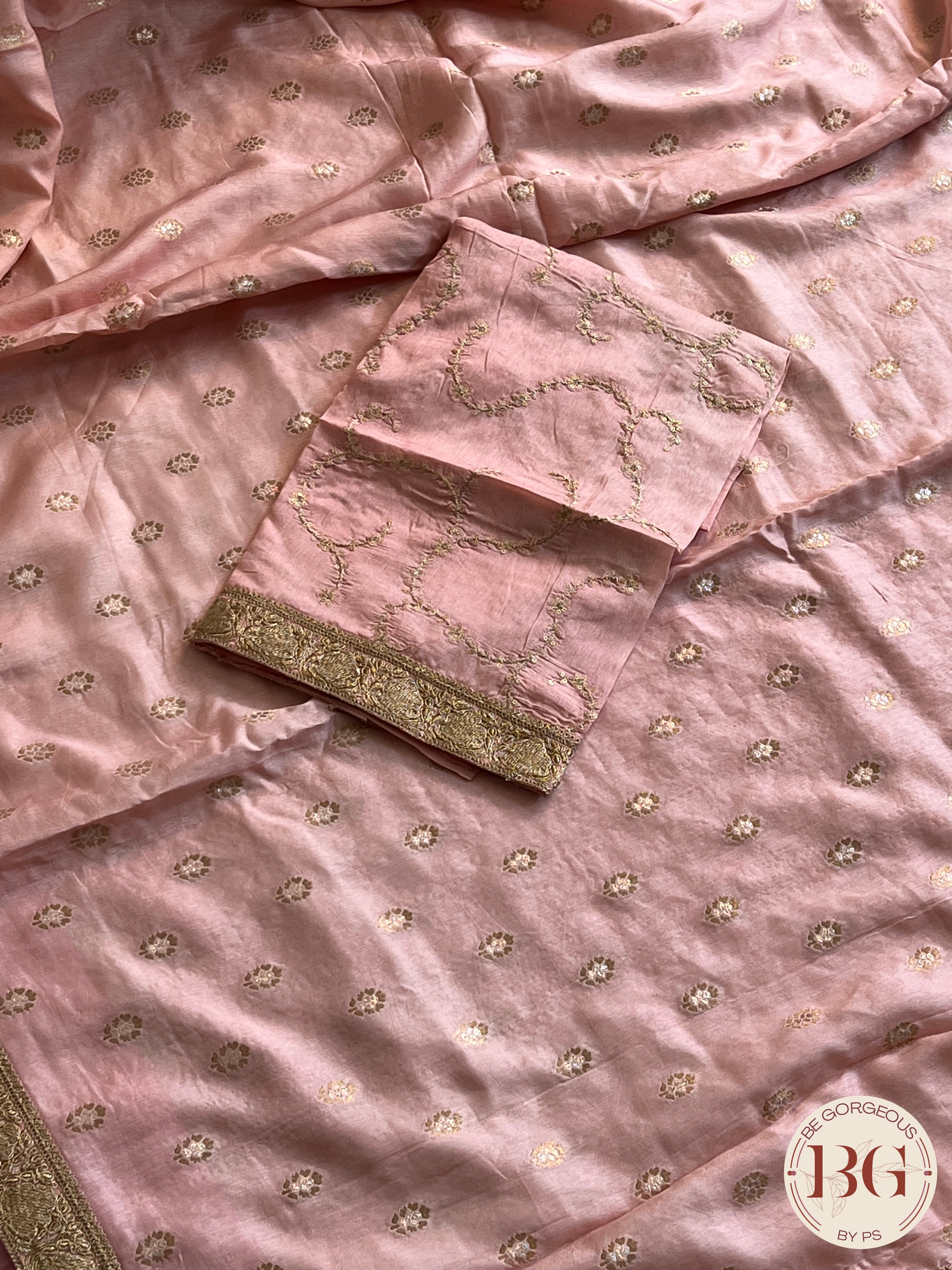 MUNGA SILK EMBROIDERY PINK SA-MUN-EMB-PI425