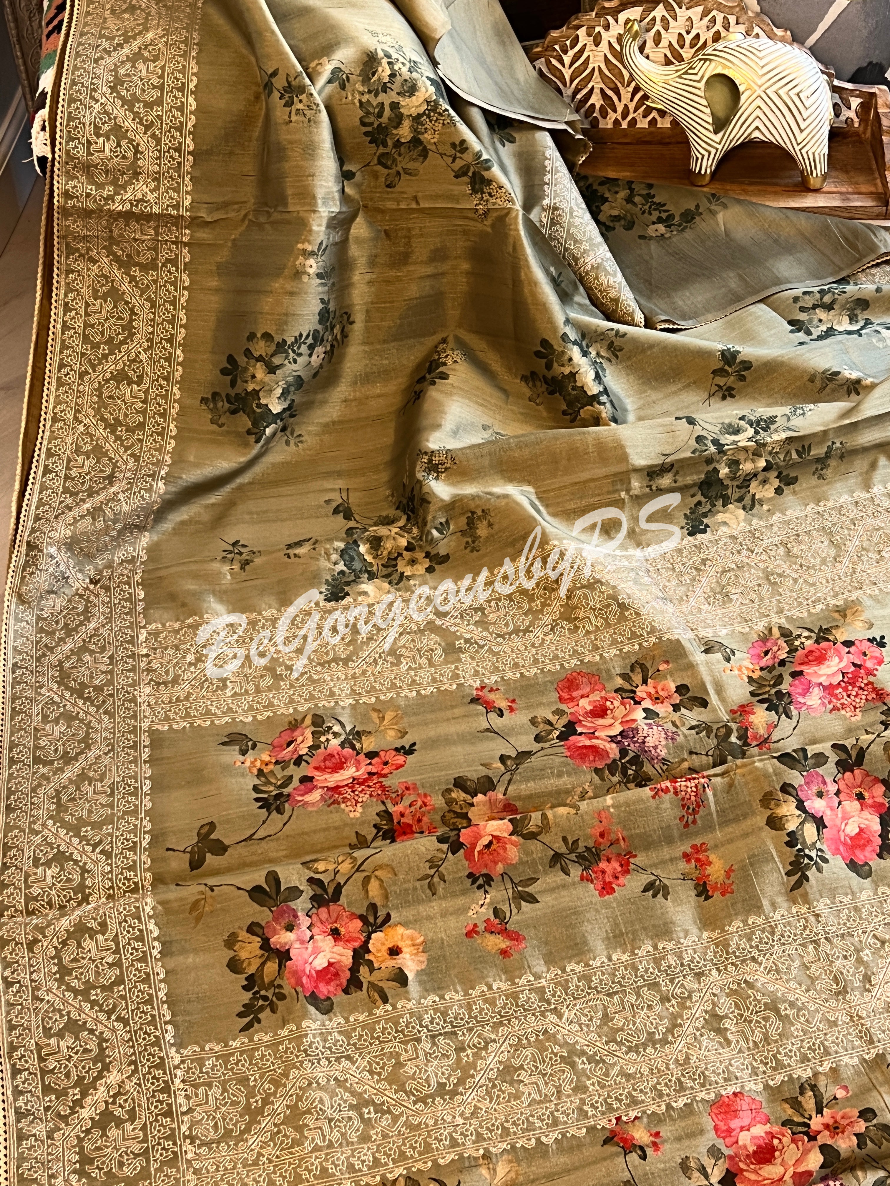 TUSSAR EMBROIDERY PISTA