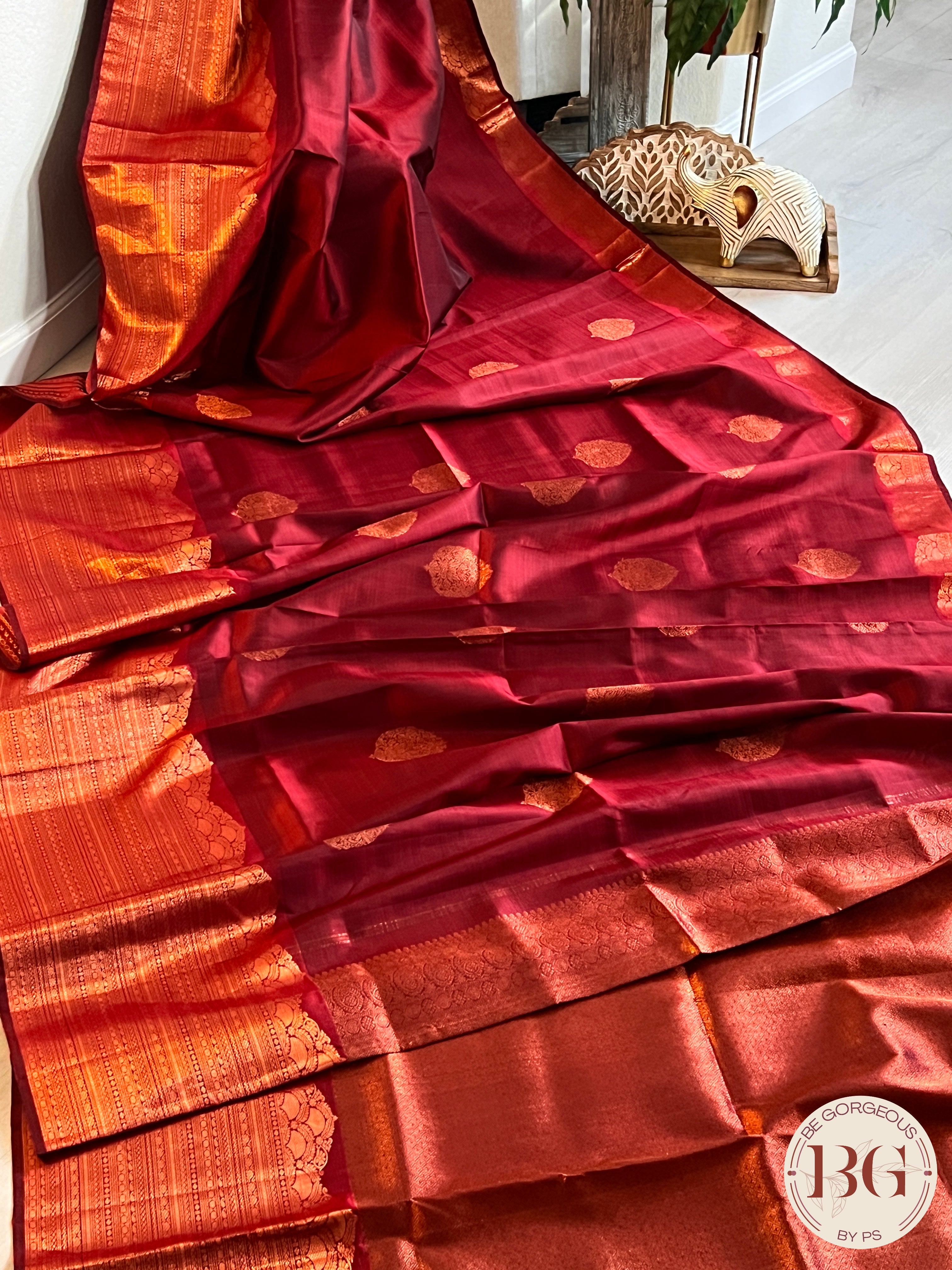 KANJEEVARAM PURE SILK KANJEEVARAM MAROON SA-KAN-PUR-MA405