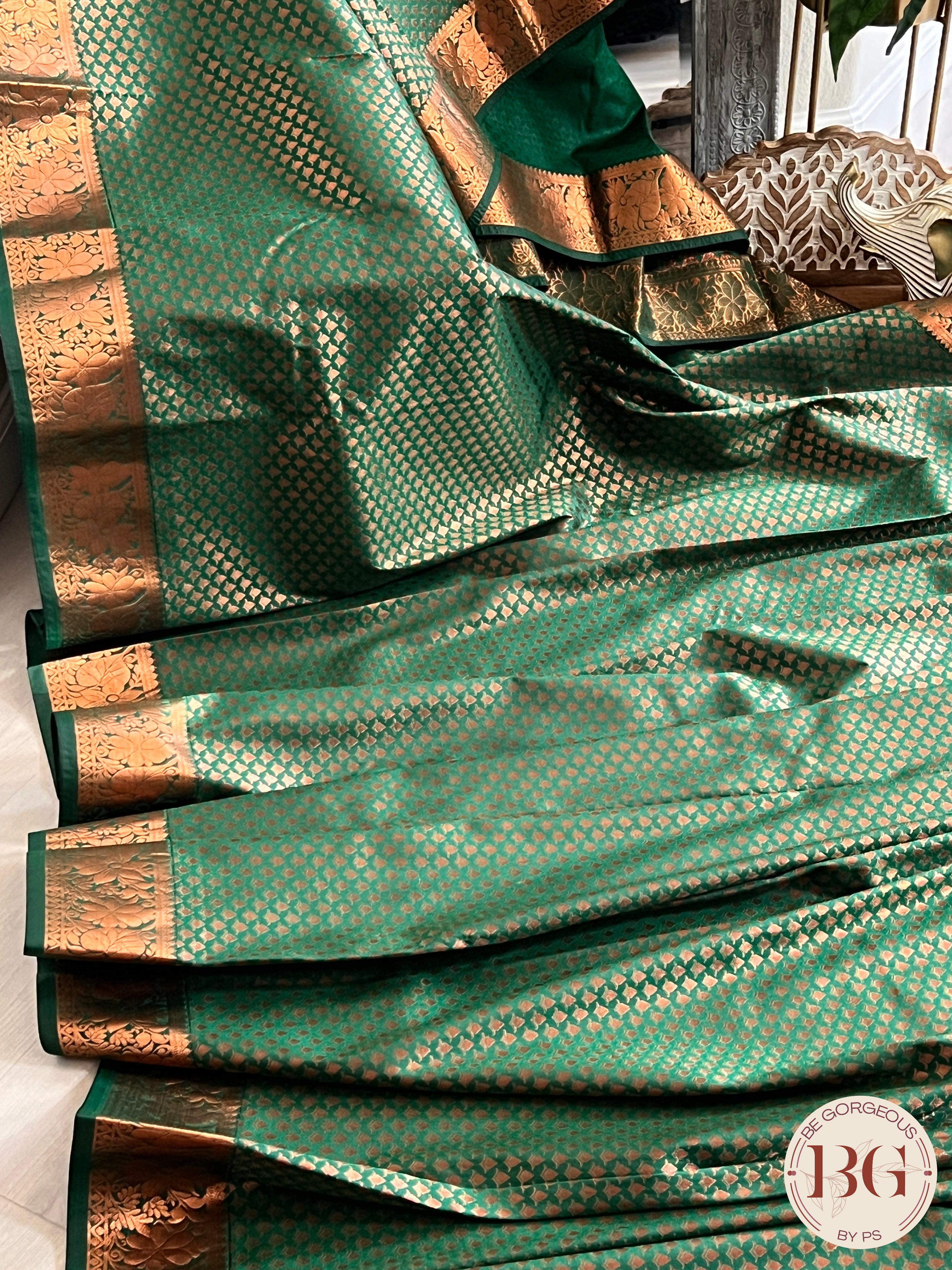 KANJEEVARAM PURE SILK KANJEEVARAM Green Red SA-KAN-PUR-PI414
