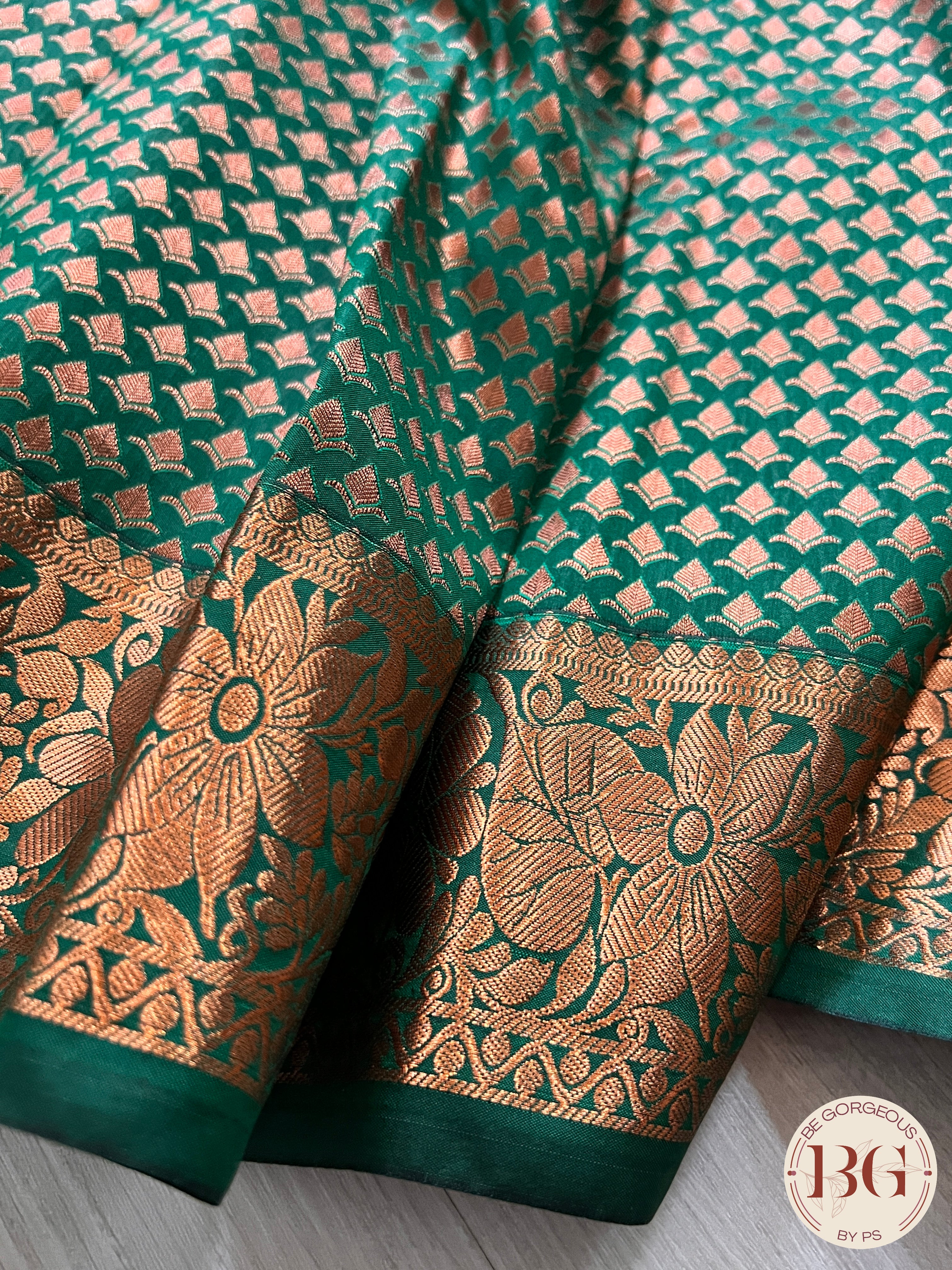 KANJEEVARAM PURE SILK KANJEEVARAM Green Red SA-KAN-PUR-PI414