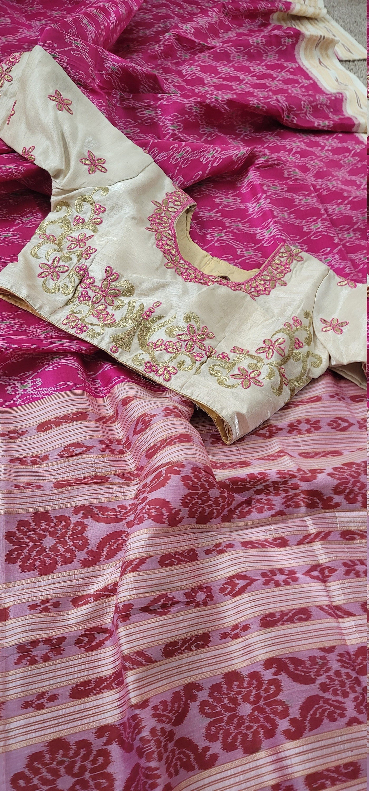 Khandua silk ikkhat pure  handloom saree