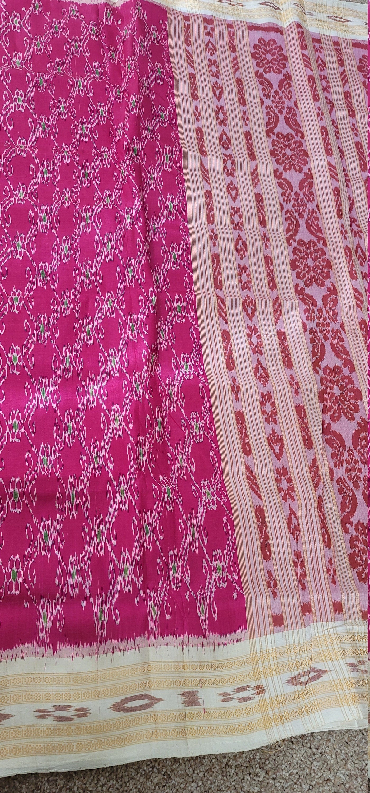 Khandua silk ikkhat pure  handloom saree
