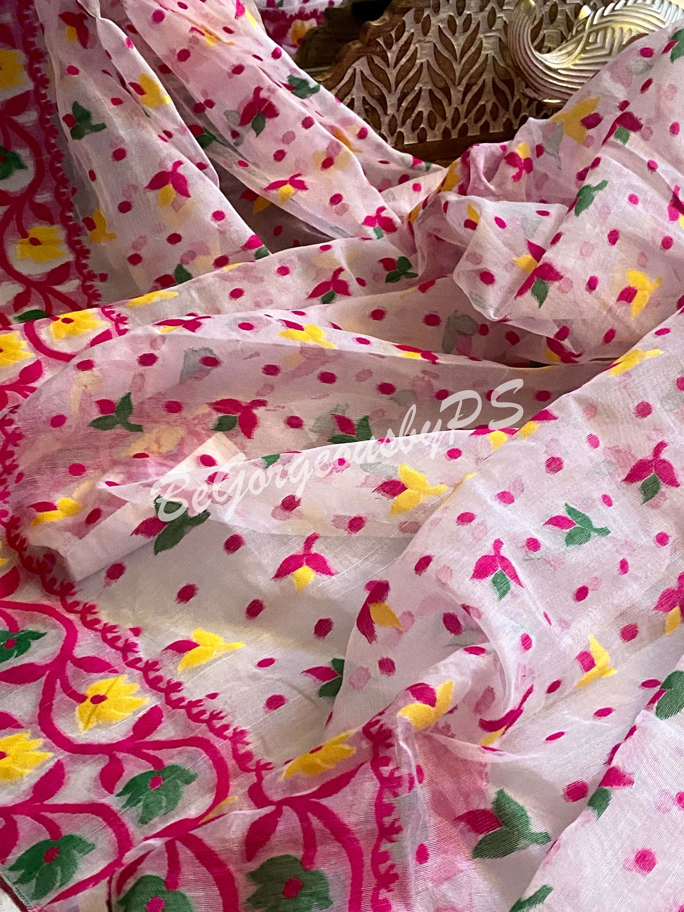 Jamdani. Soft muslin Jamdani