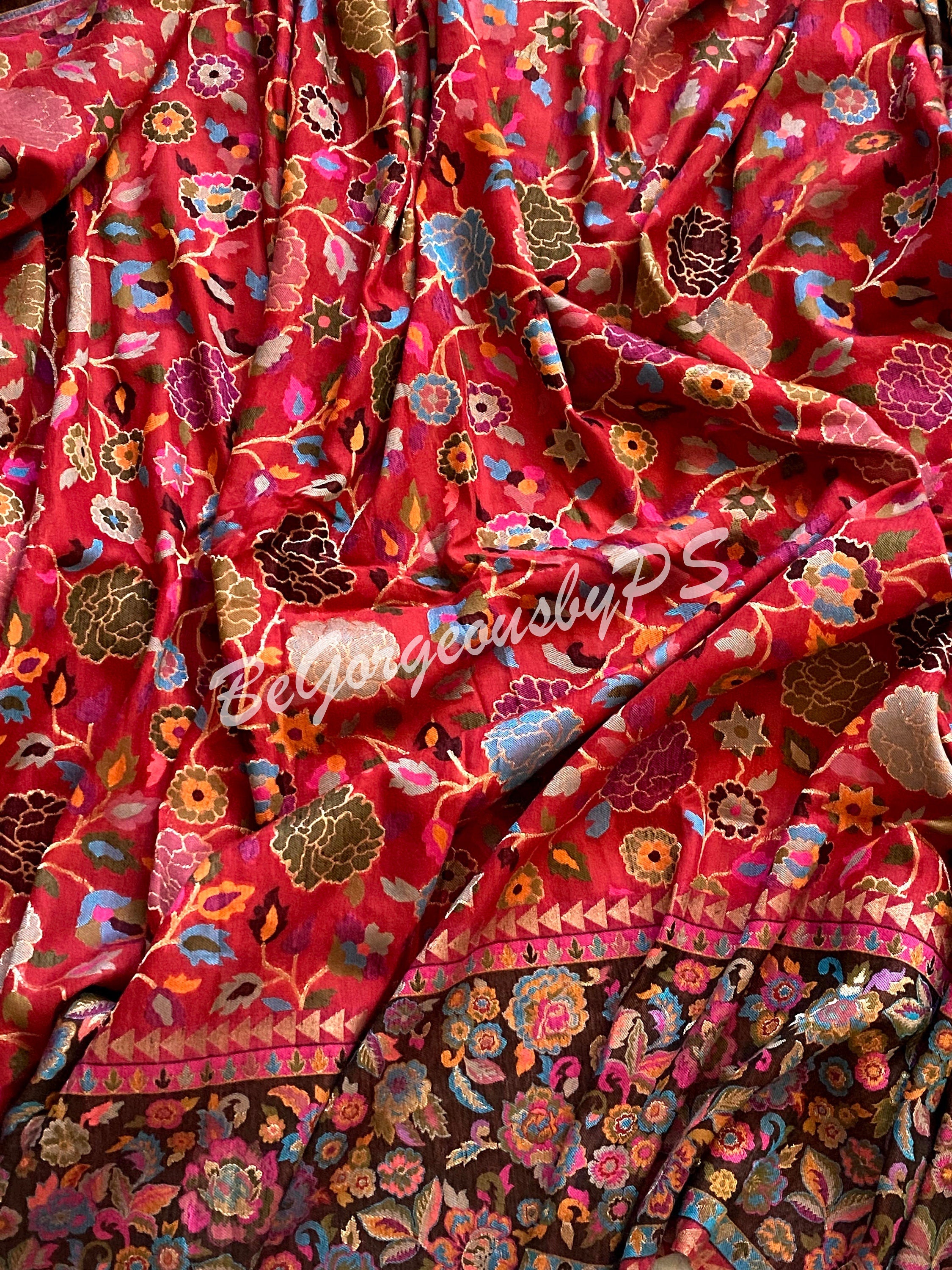 Kani Silk pure pashmina saree