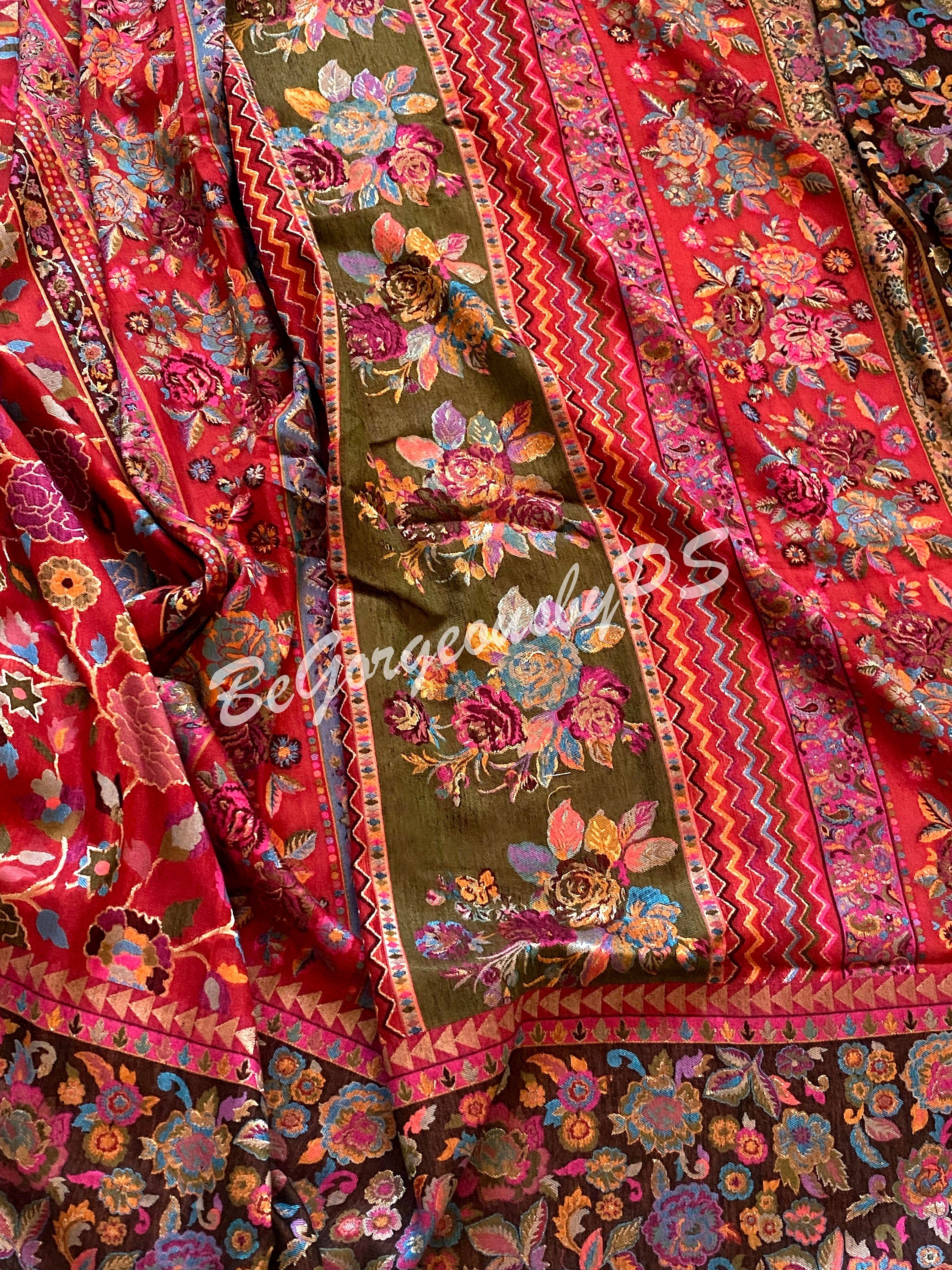 Kani Silk pure pashmina saree