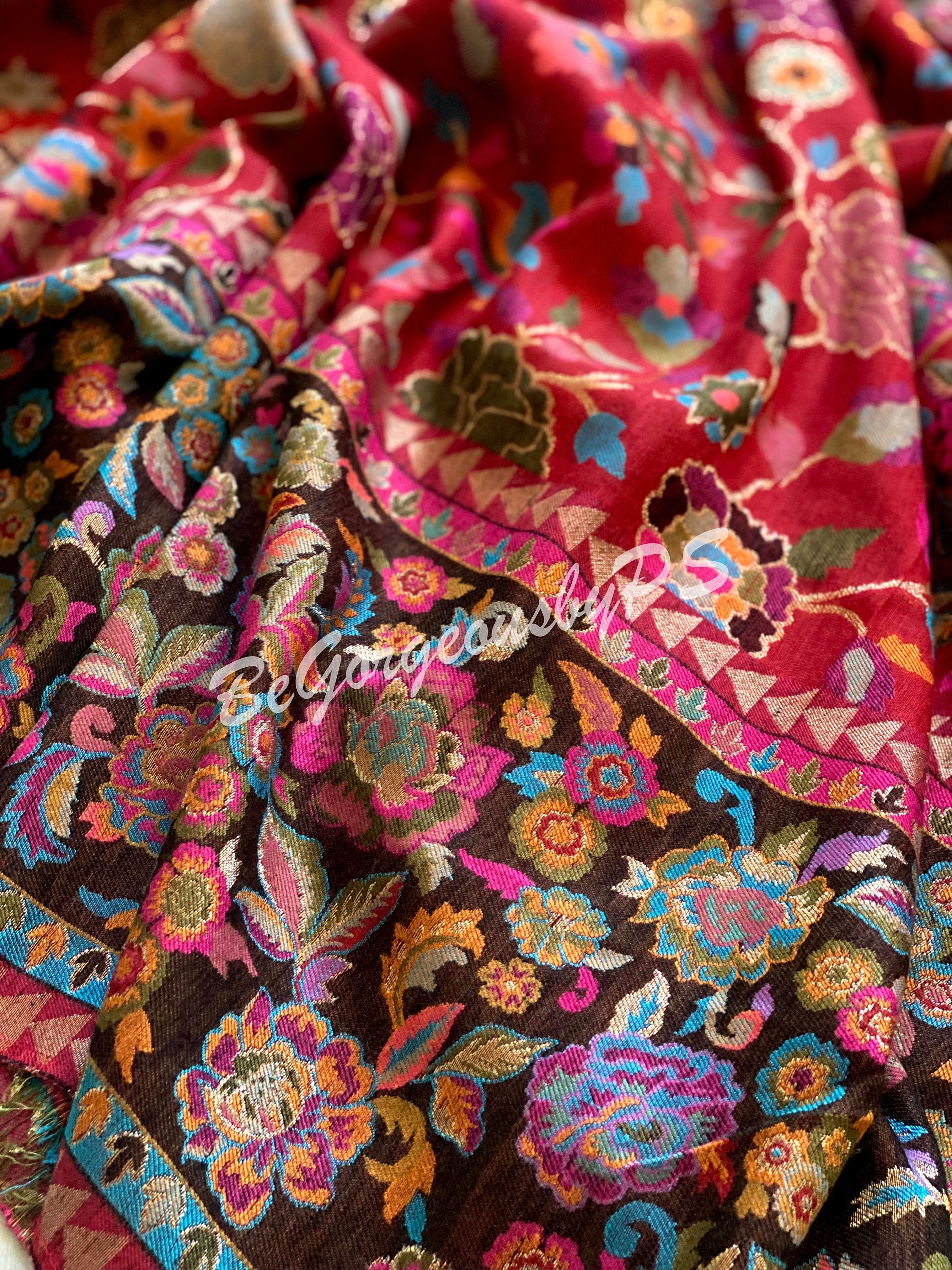 Kani Silk pure pashmina saree