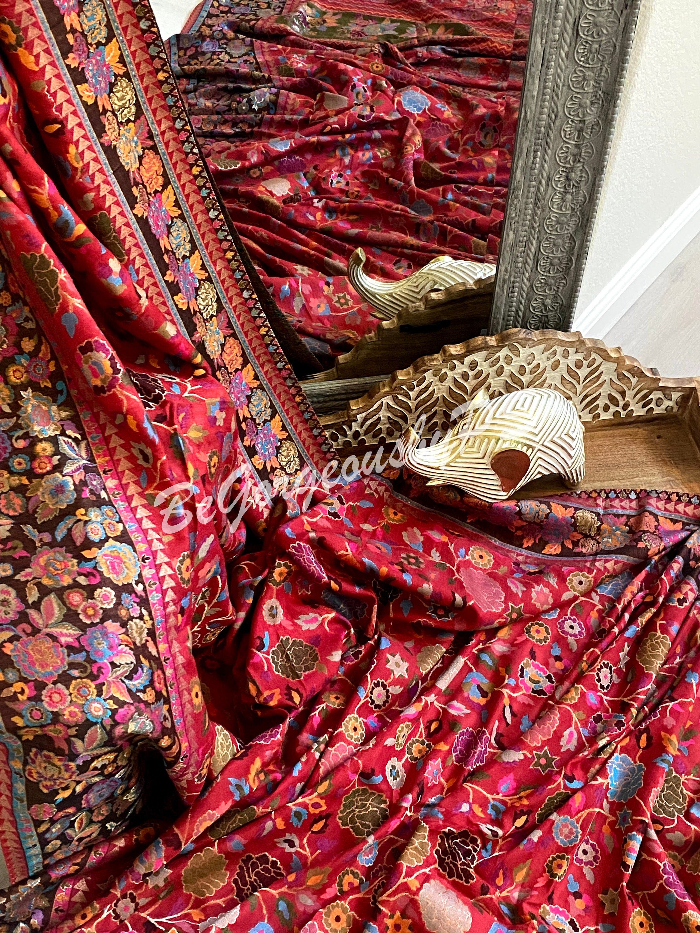 Kani Silk pure pashmina saree